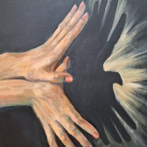 Trīs pasaules (Ēnu spēles), a/e, 50x40, 2023