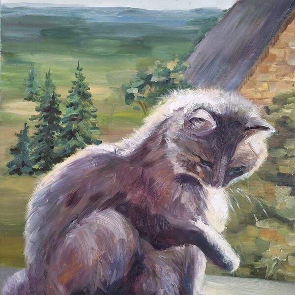 Pūka, a/e, 50x70, 2022