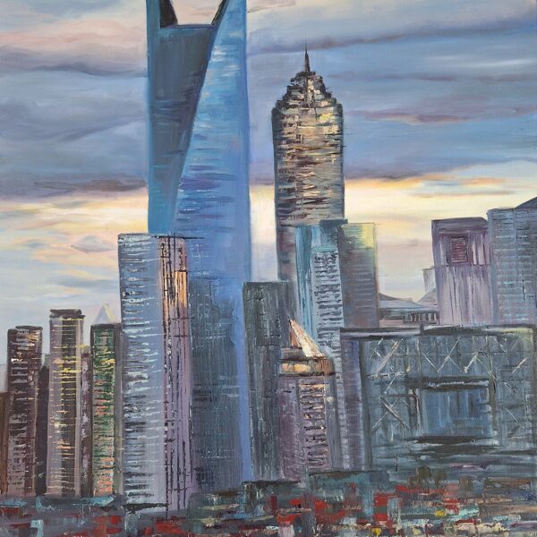 Vertikālā pilsēta, a/e, 80x60, 2022