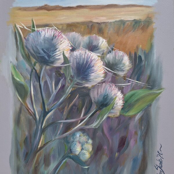 Dzīve druvas malā
(Dadzītis), a/e, 40x30, 2020