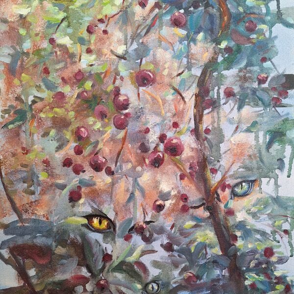 Pieskatīšana, a./e., 60x 40cm, 2024