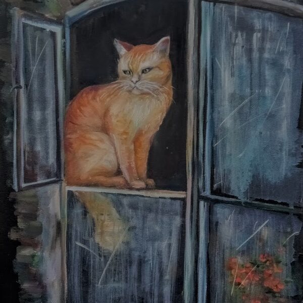 Situācijas novērtēšana, a/e, 40x30, 2020, PRIVĀTKOLEKCIJĀ