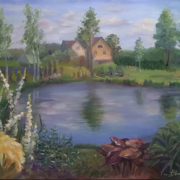 Raunas dārzi, a/e, 60x80, 2021