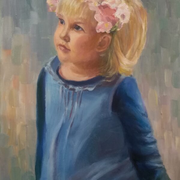 Laimiņa (2,5 gadi), a/e, 40x30, 2022 PRIVĀTKOLEKCIJĀ