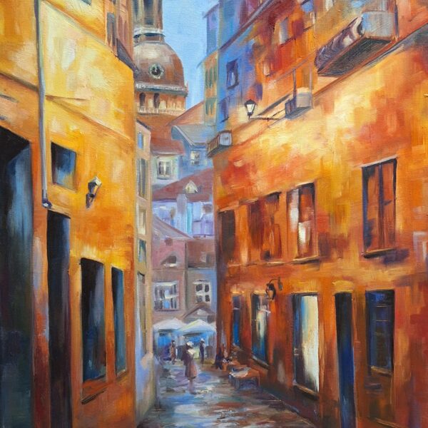 Vecrīga aicina, a/e, 100x60, 2023