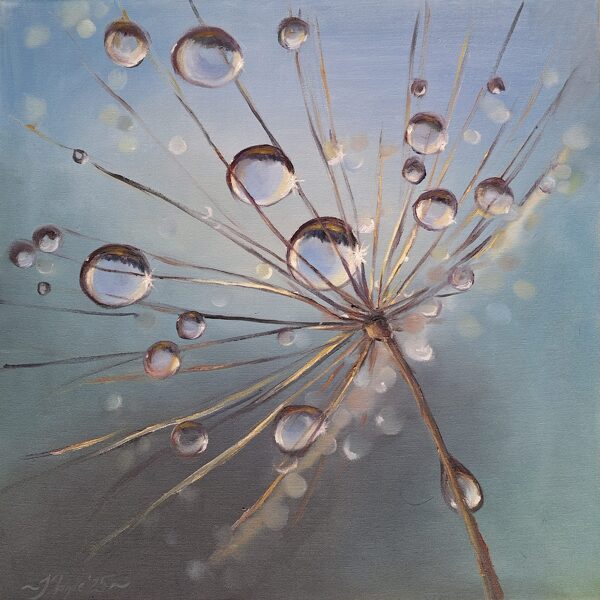 Rīta rasa, a/e, 50x50, 2025